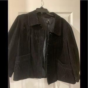 Corduroy jacket 3/4 puff sleeve